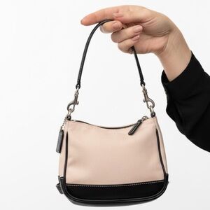 Y2K COACH HAMPTONS DEMI POUCH BAG MINI POUCHETTE PURSE PINK BLACK A0J-7704